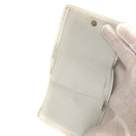 BALENCIAGA Everyday Graffiti Mini Papier Leather Trifold Wallet/7Z0916 - Picture 5 of 8